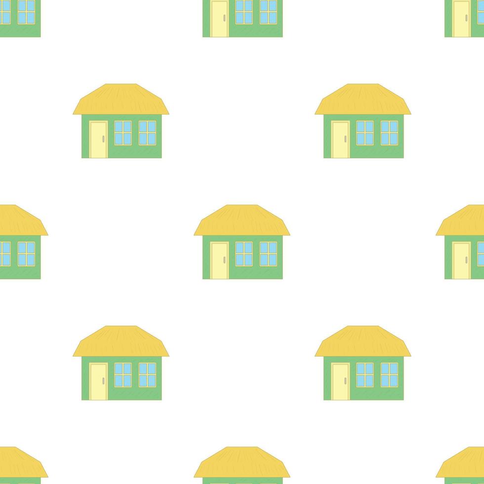 Green cottage pattern seamless vector