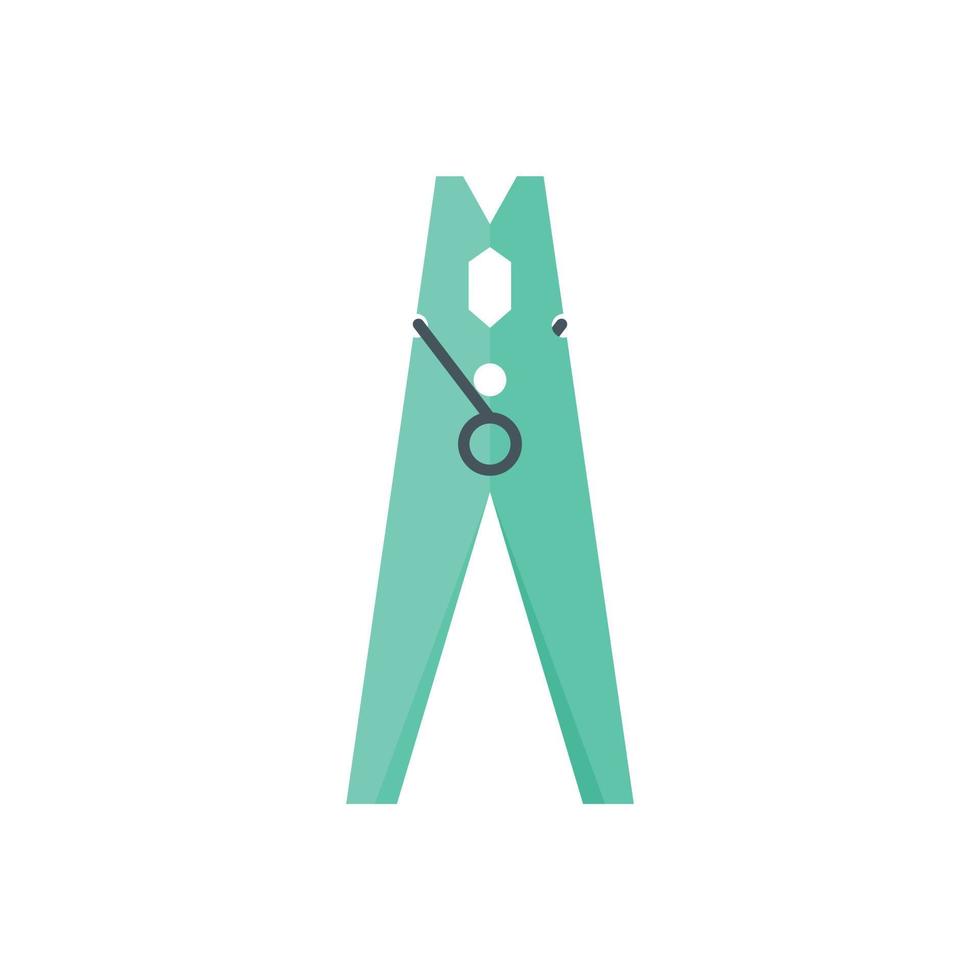 Album clothes pin icon flat isolated vector