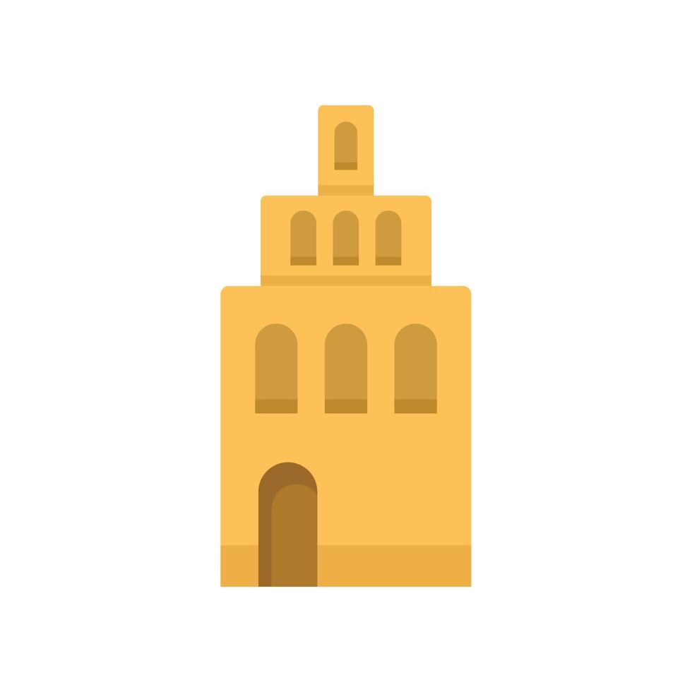 riga edificio torre icono plano aislado vector