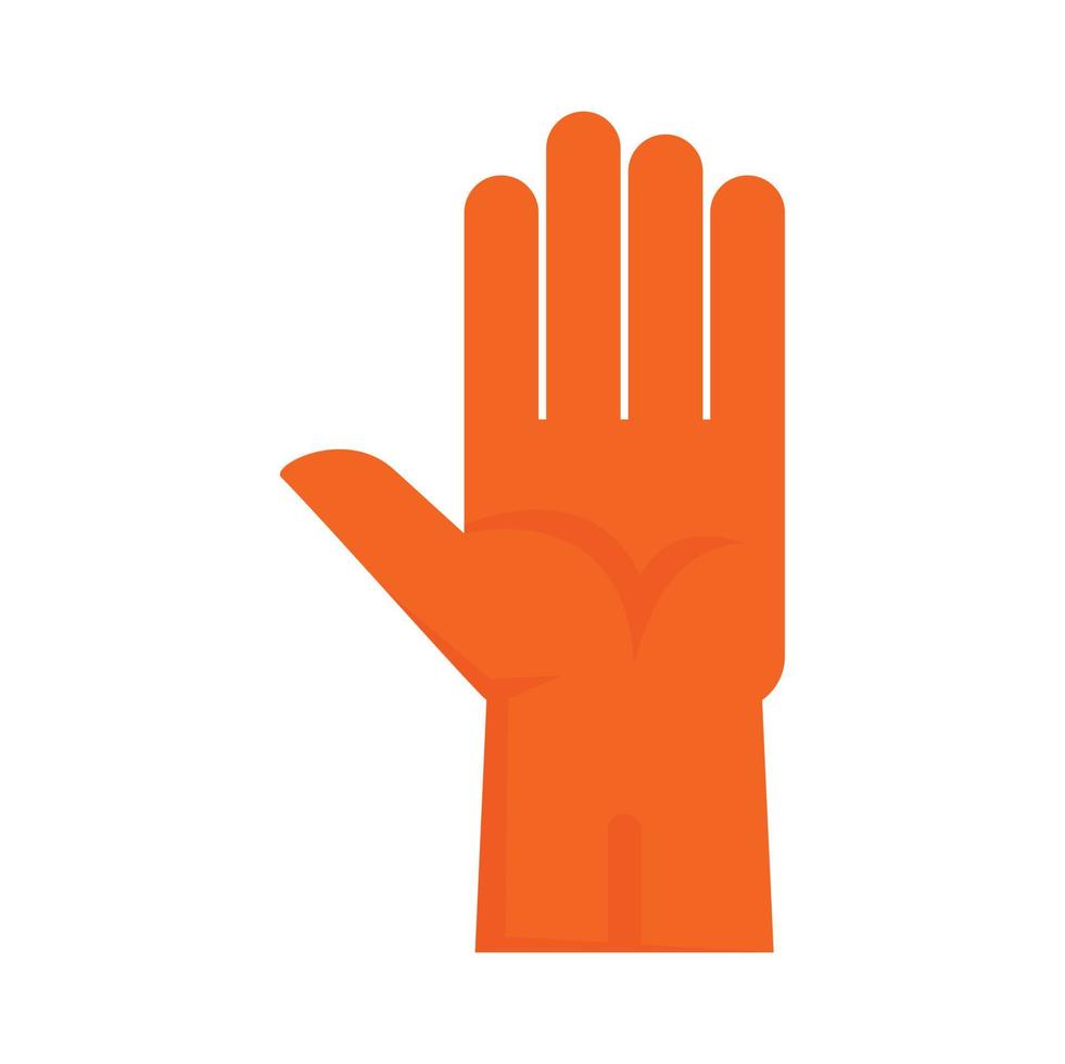 Rubber glove icon flat isolated vector