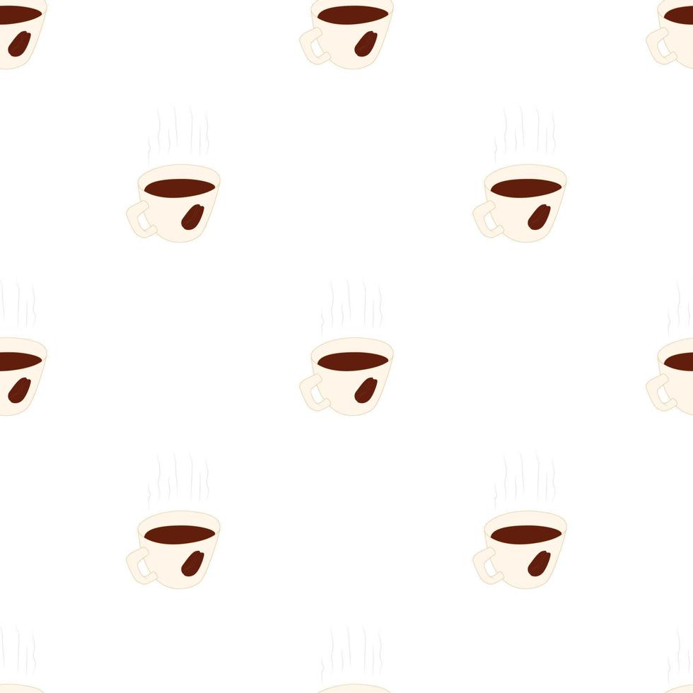 taza de café, patrón, seamless, vector