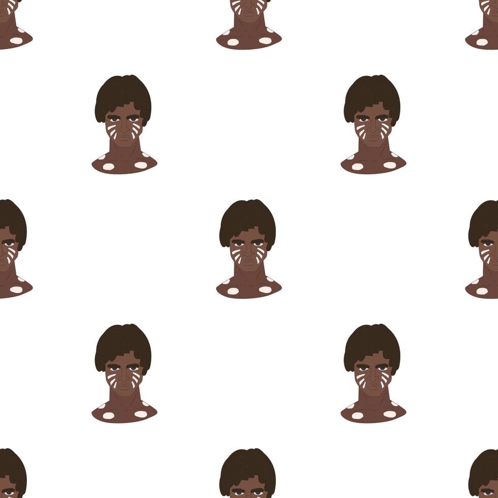 Aboriginal human pattern seamless vector