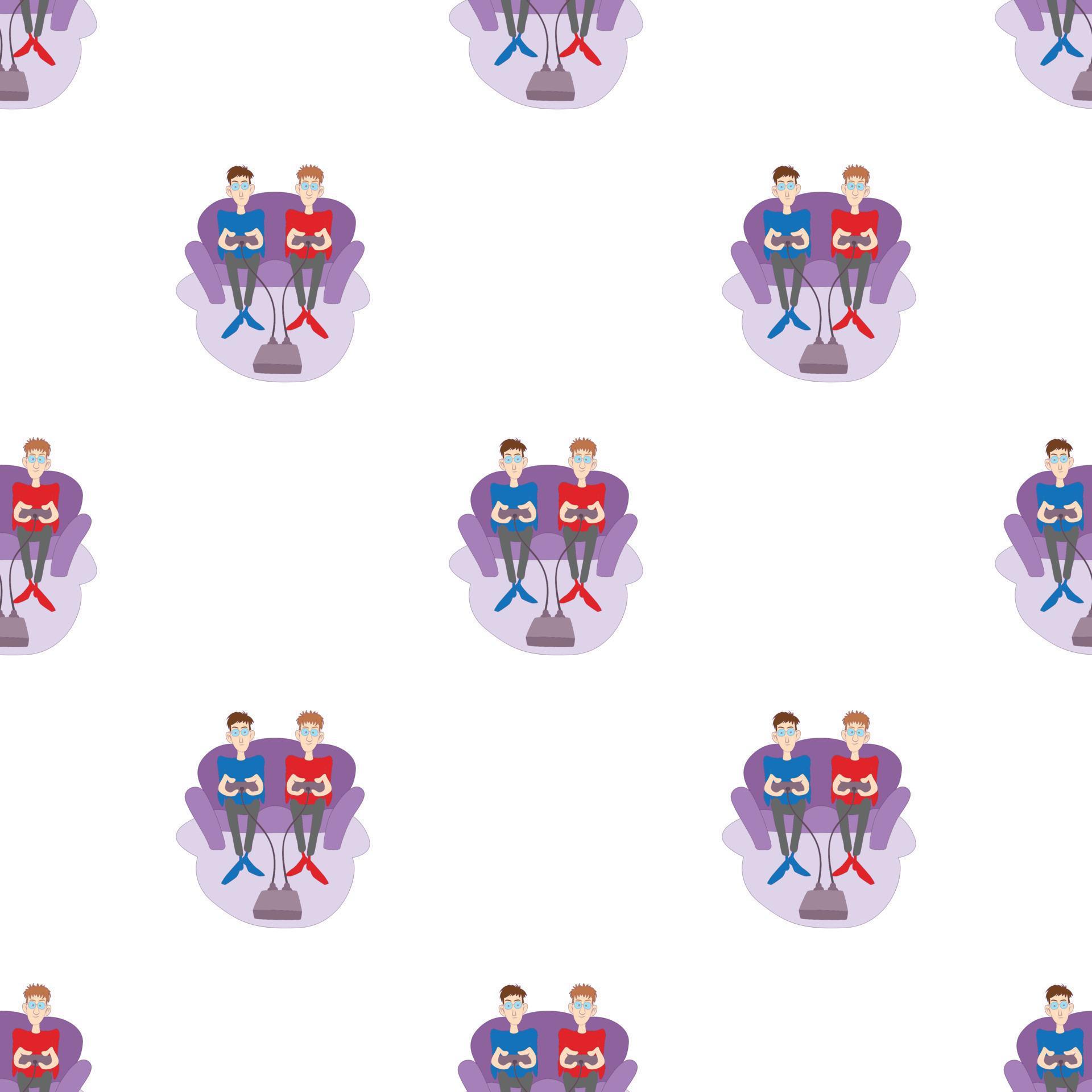Gamers pattern seamless vector 15107420 Vector Art at Vecteezy