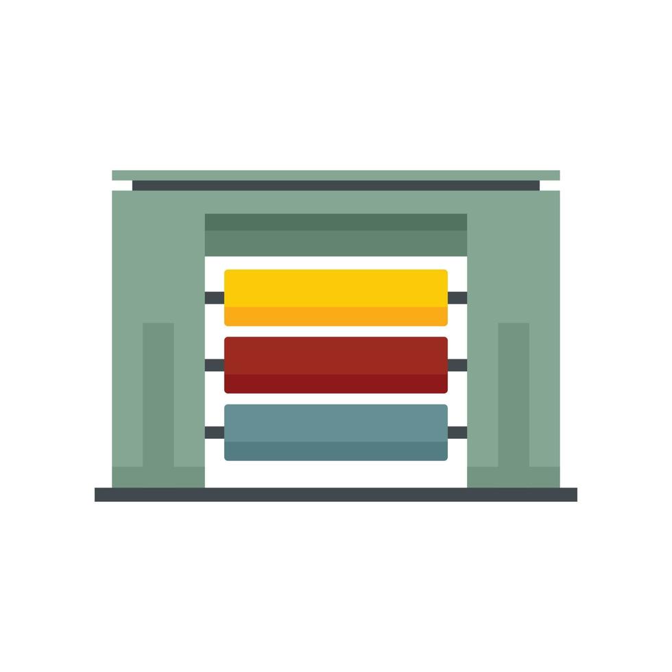 Textile production equipment icon flat isolated vector
