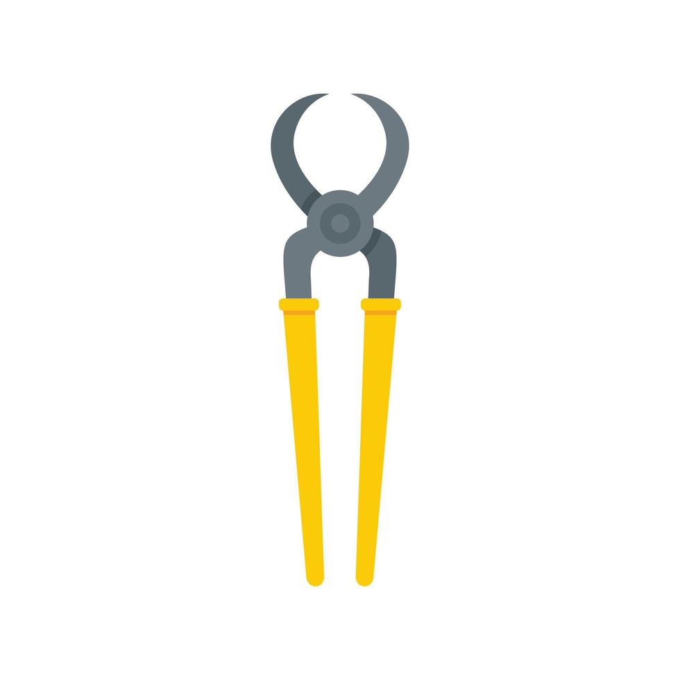 Carpenter pliers icon flat isolated vector