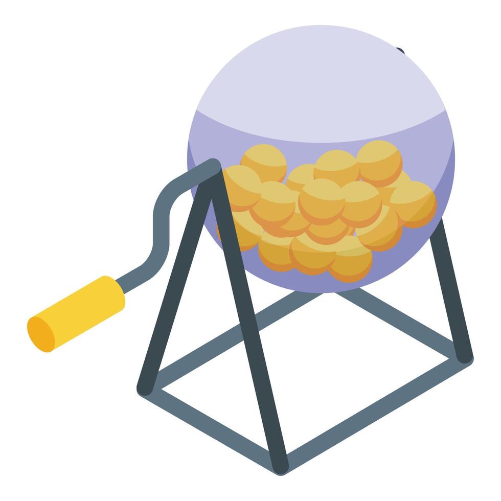 Sweepstake ball icon isometric vector. Lucky draw vector