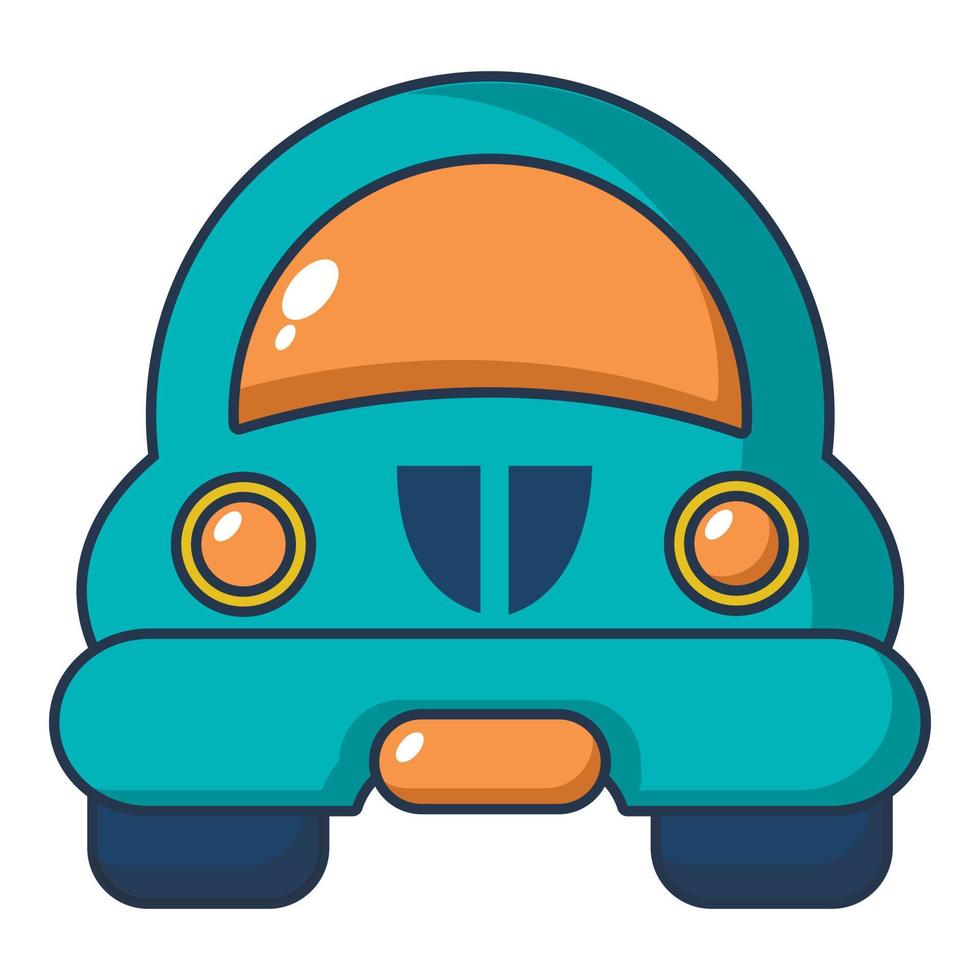 icono de coche de juguete, estilo de dibujos animados vector