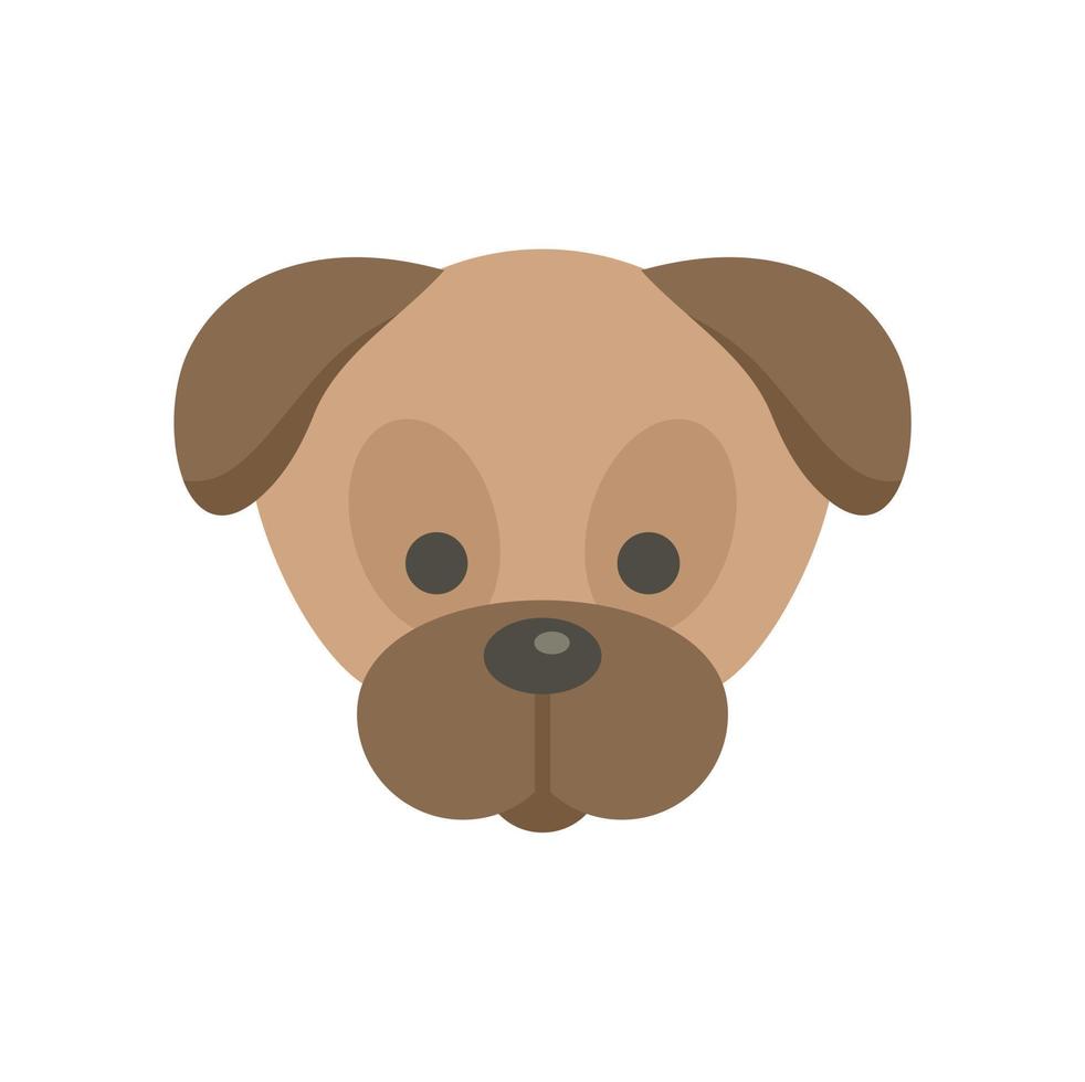 Dog icon flat isolated vector