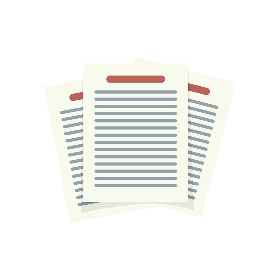 Estimator office papers icon flat isolated vector