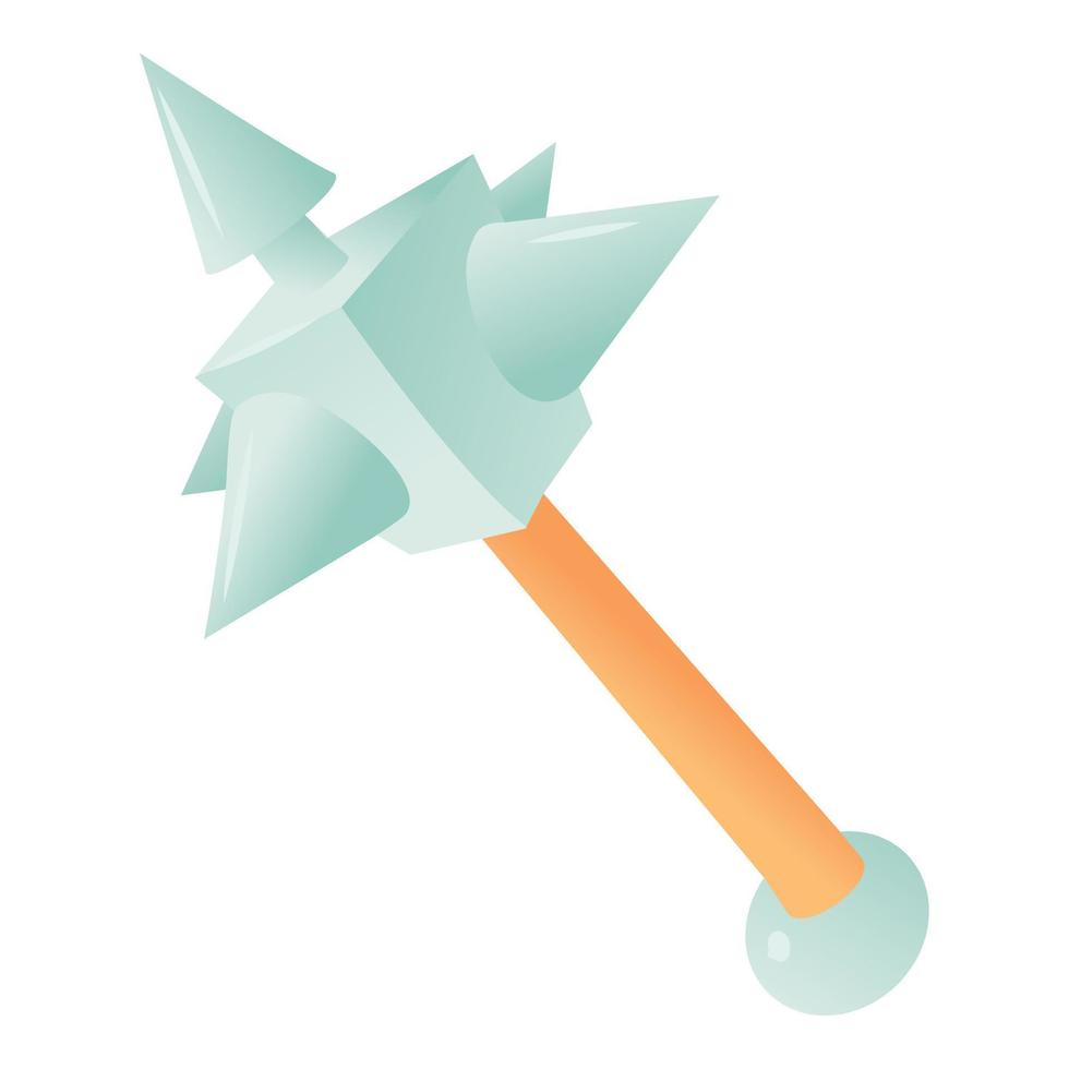 Mace icon, cartoon style vector