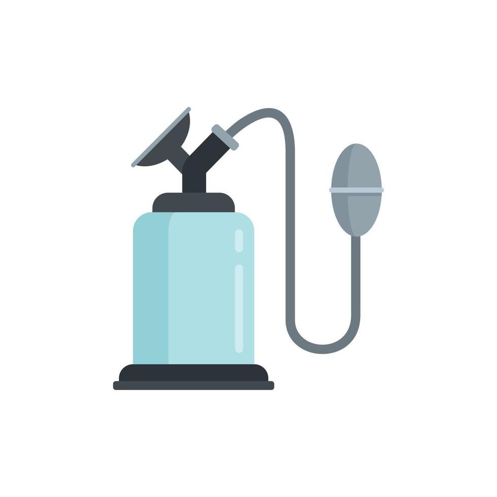 Hand breast pump icon flat isolated vector