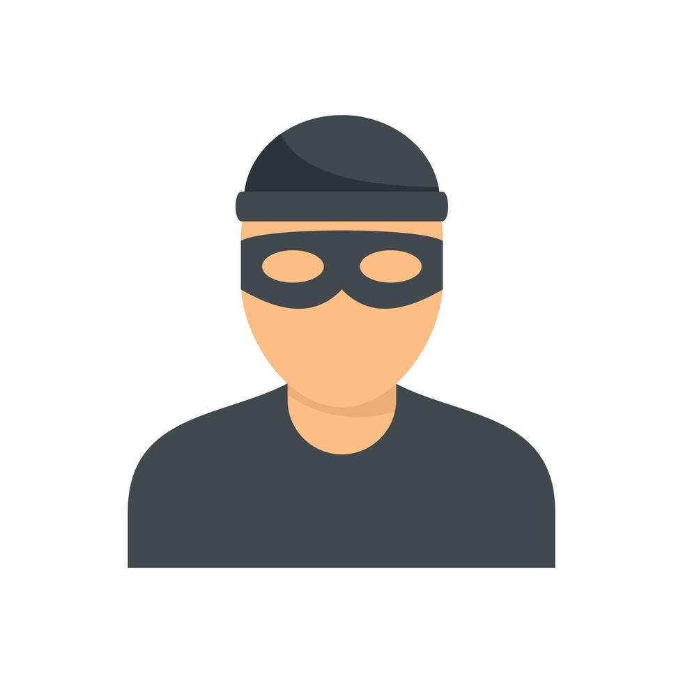 Bandit icon flat isolated vector
