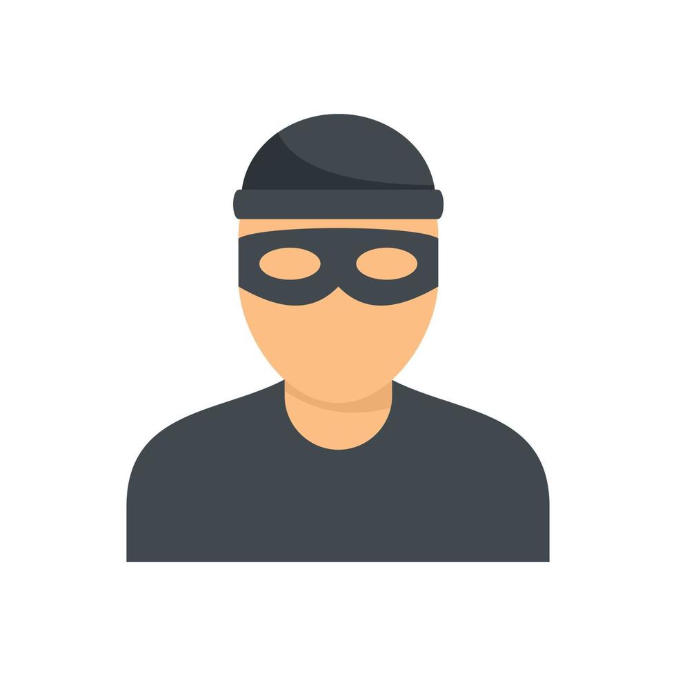 icono de bandido vector aislado plano