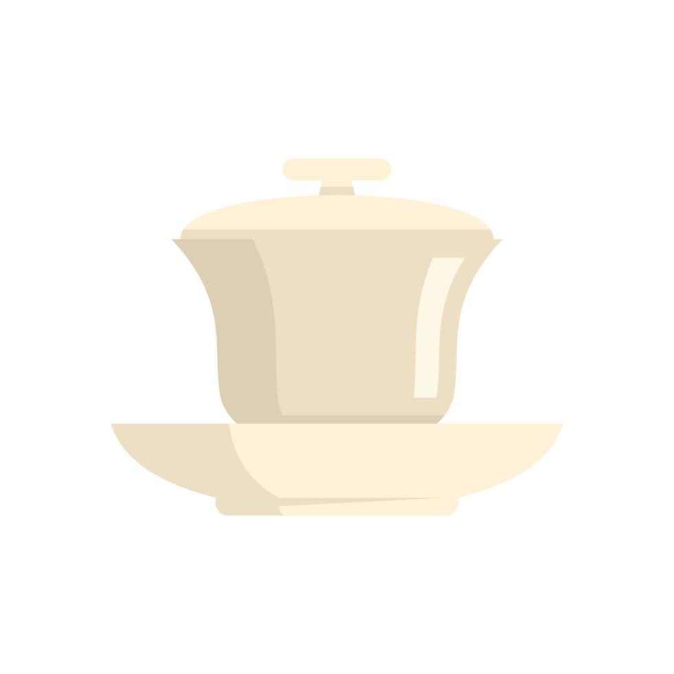 Tea ceremony element icon flat isolated vector