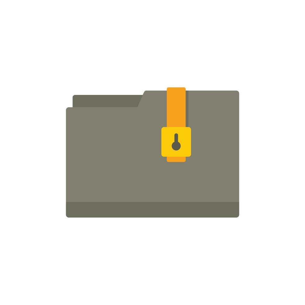 Folder storage documents icon flat isolated vector