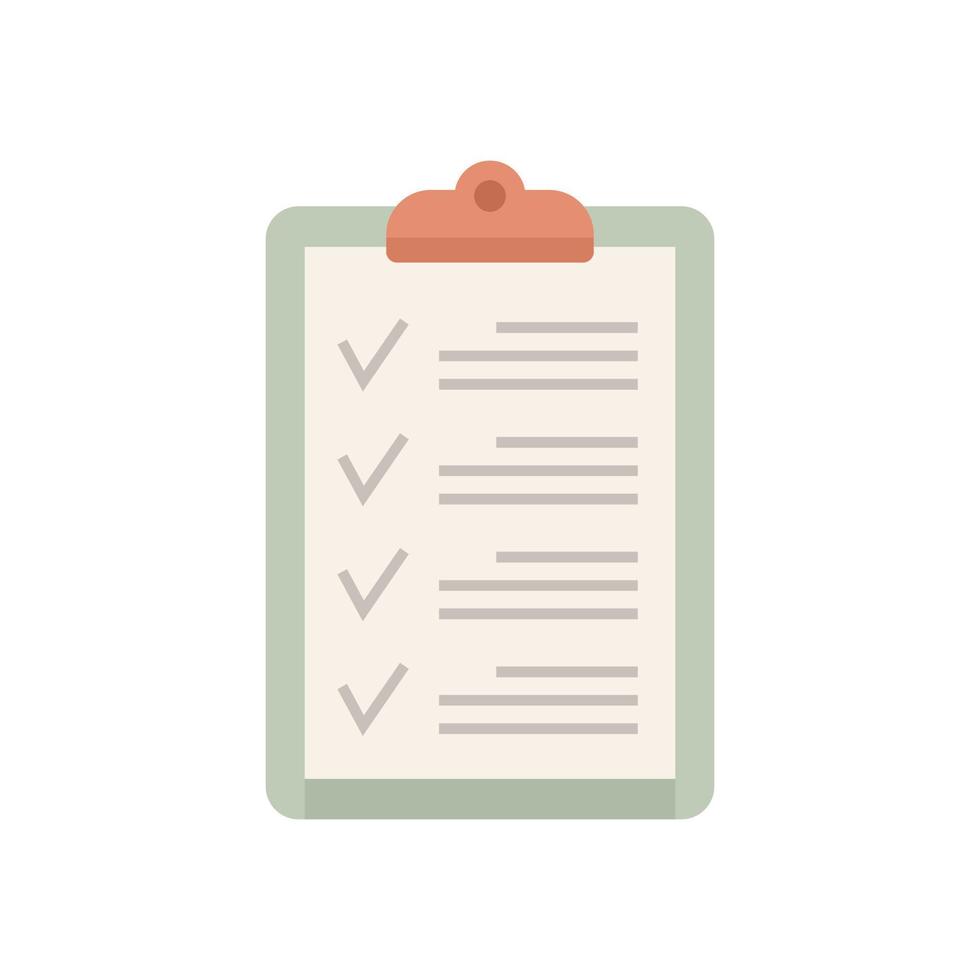 To-do list clipboard icon flat isolated vector