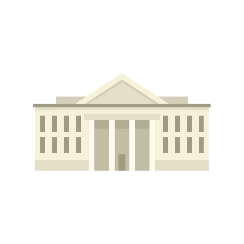 Municipal building icon flat isolated vector