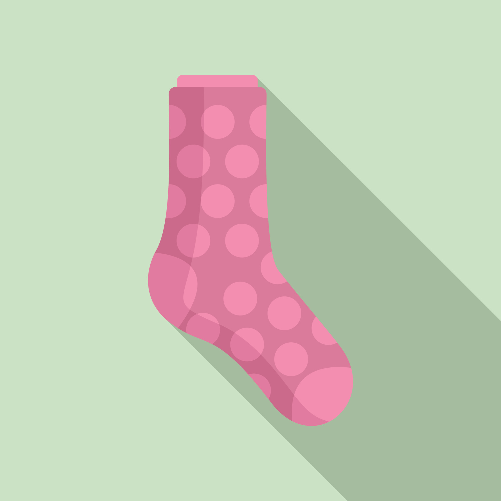 Sock circle icon flat vector. Sport wool sock 15107539 Vector Art at