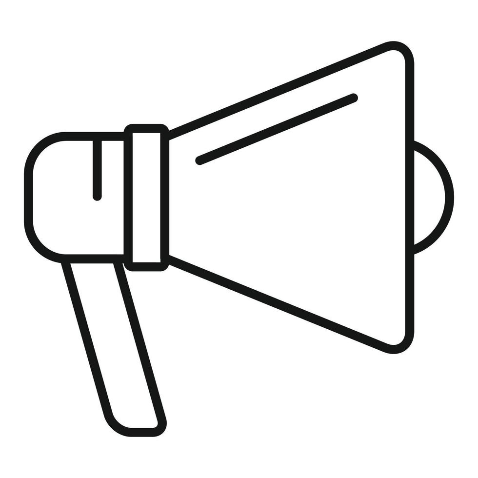 Rescuer megaphone icon outline vector. Lifeguard fire vector