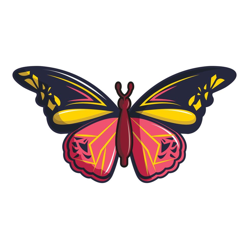 icono de mariposa errante, estilo de dibujos animados vector