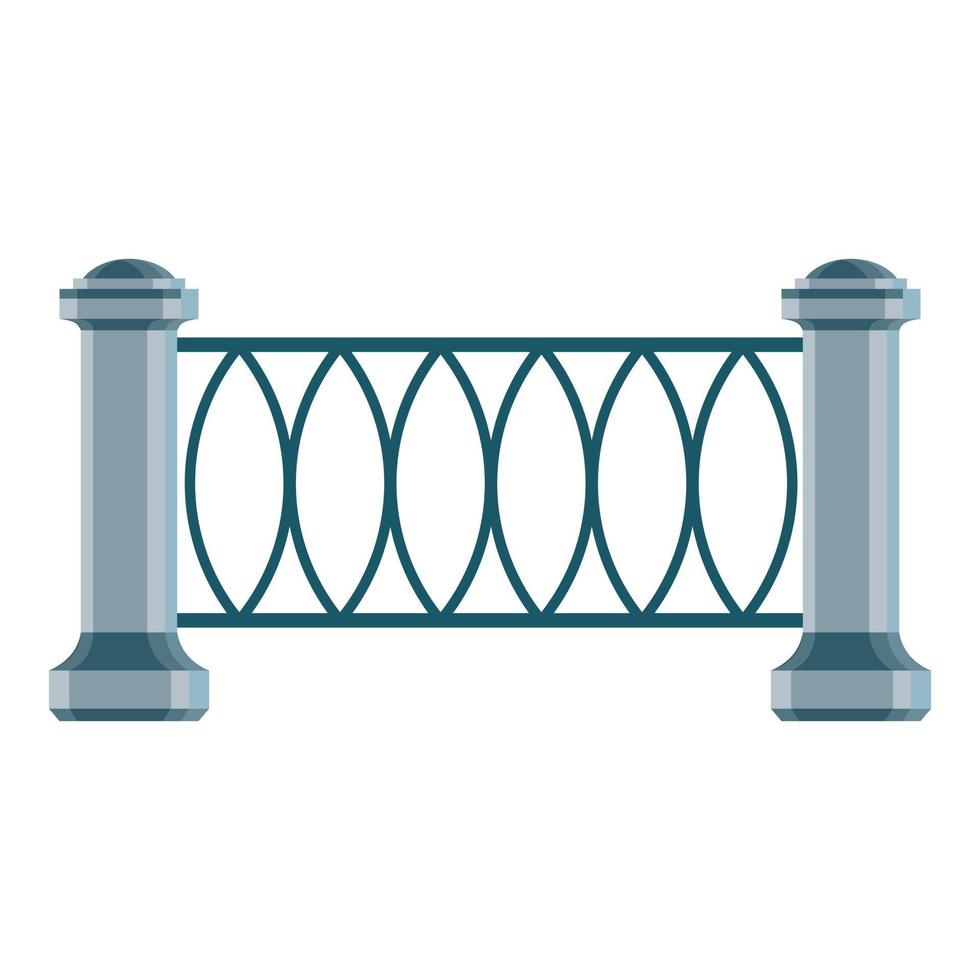 Park fence icon, cartoon style vector