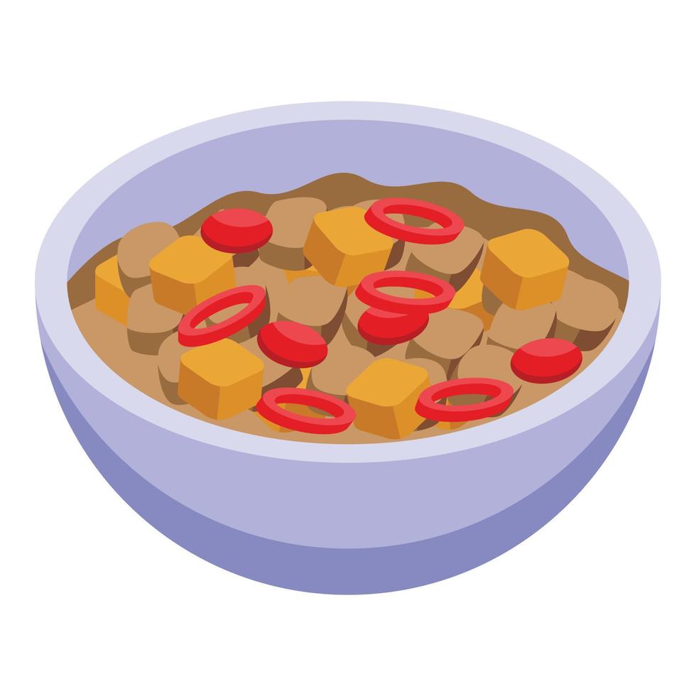 icono de comida de ensalada vector isométrico. comida de azerbaiyán