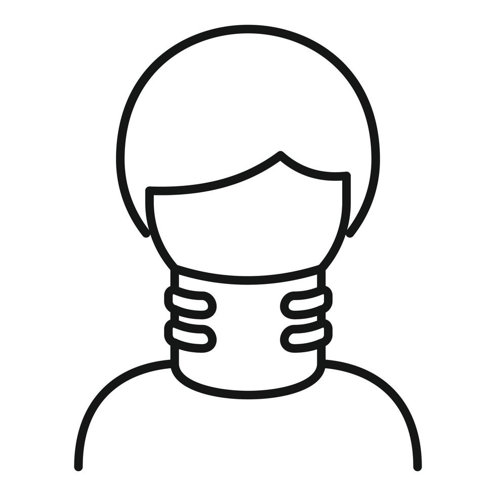 Neck bandage icon outline vector. Accident fracture vector
