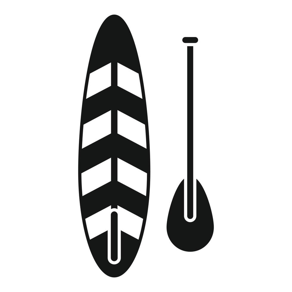 hawaii sup surf icono vector simple. tabla de paddle