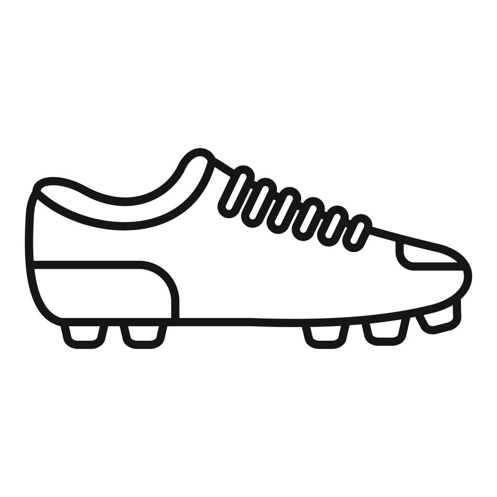 vector de contorno de icono de arranque en ejecución. zapato de fútbol