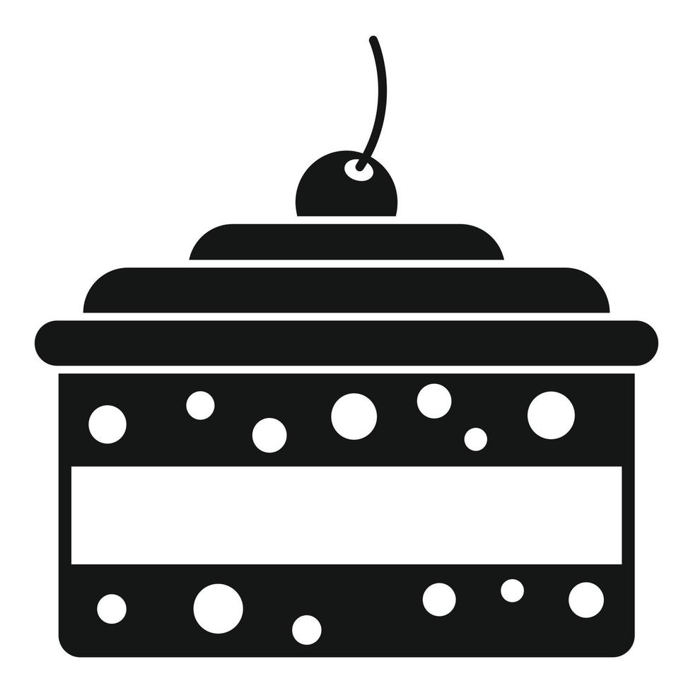 Muffin cake icon simple vector. Happy anniversary vector