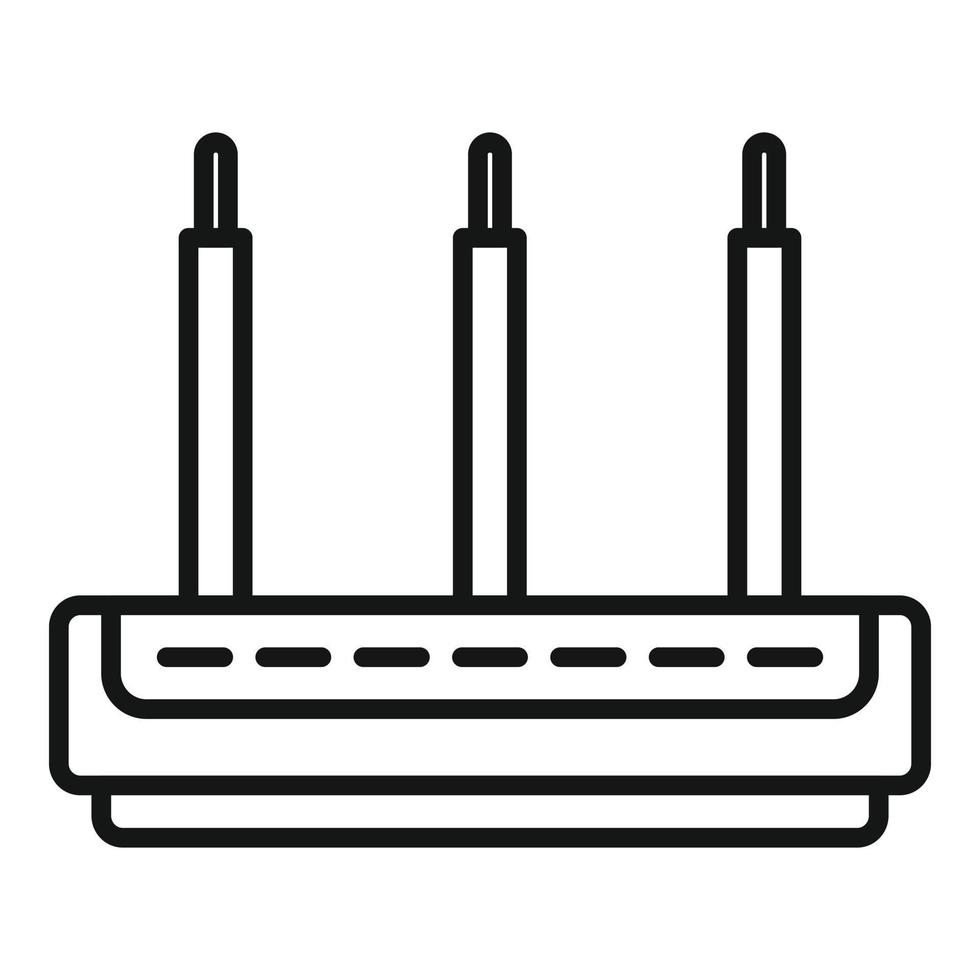 Modem icon outline vector. Wifi router vector