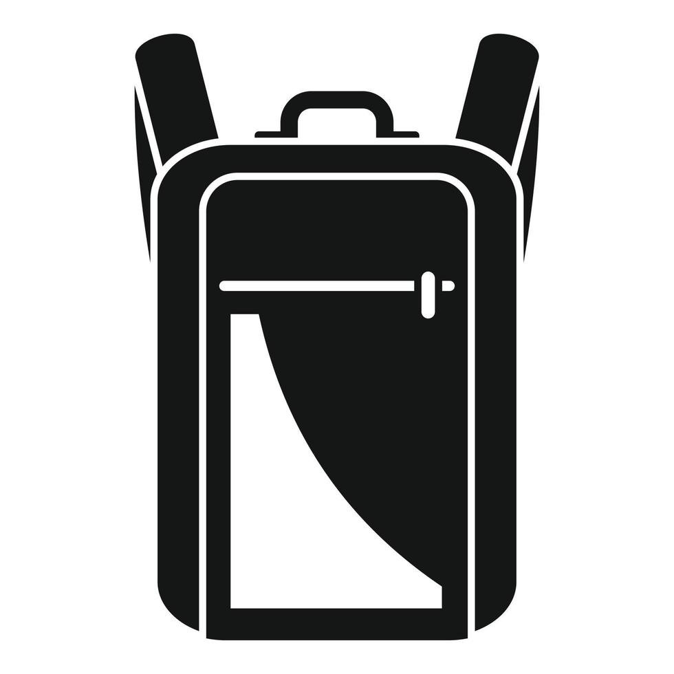 Laptop backpack icon simple vector. Bag case vector