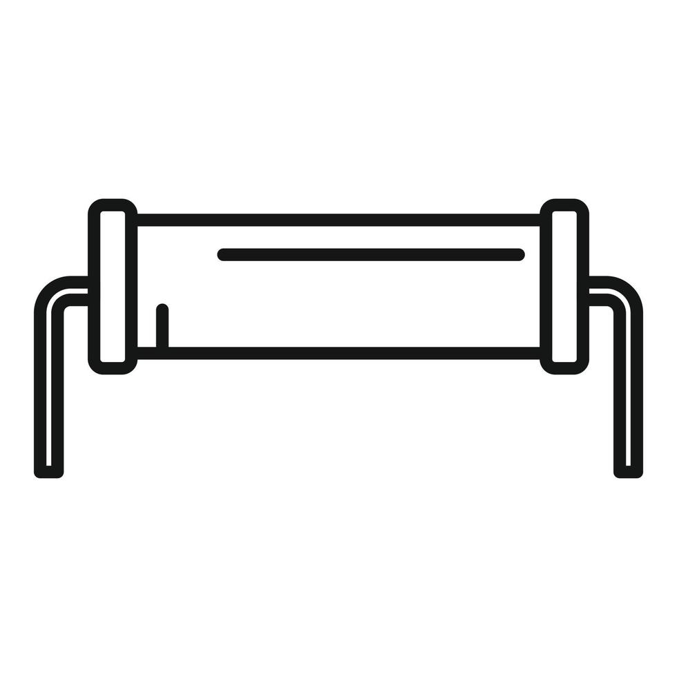 Capacitor resistor icon outline vector. Electric circuit vector