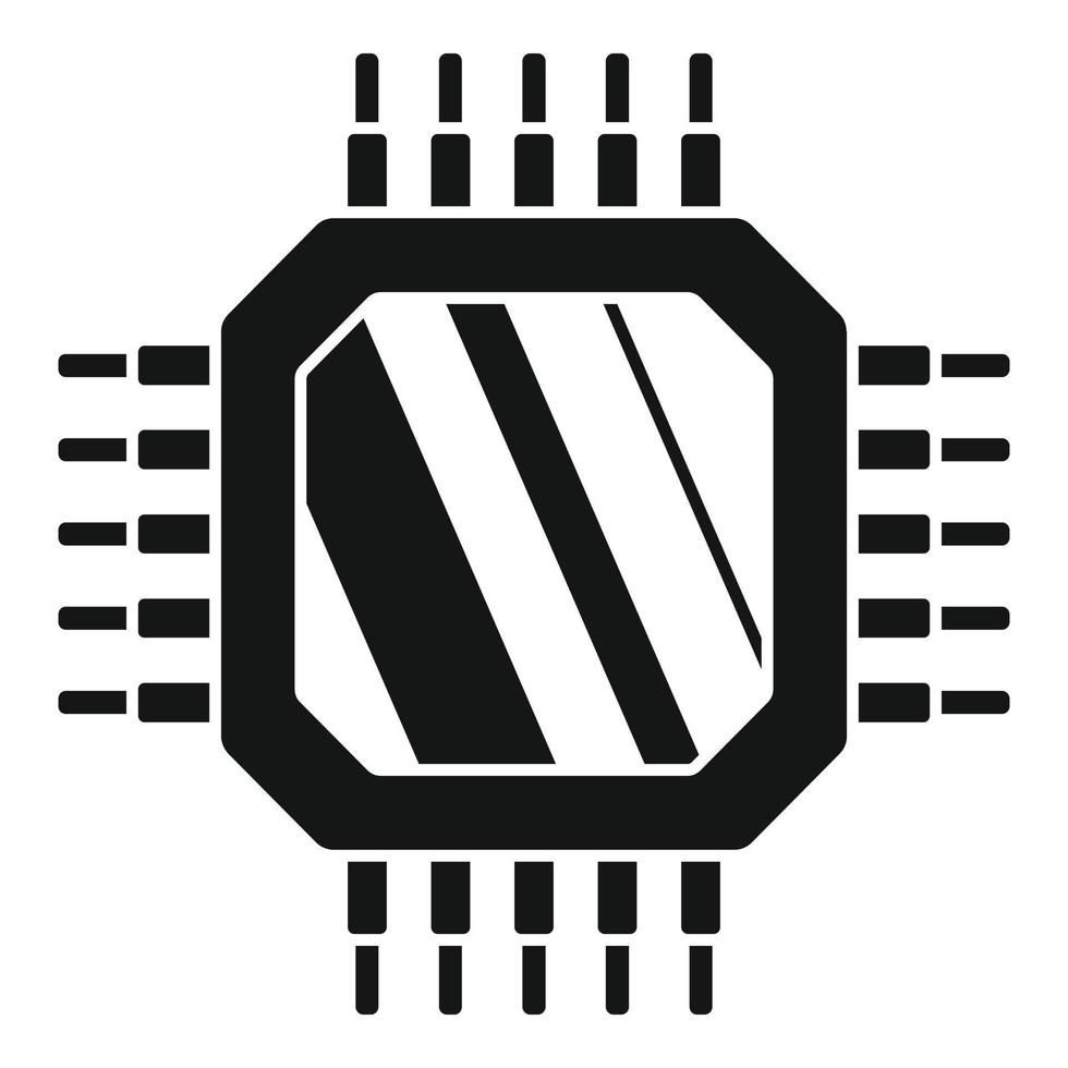 vector simple de icono de cpu de datos. computadora digital