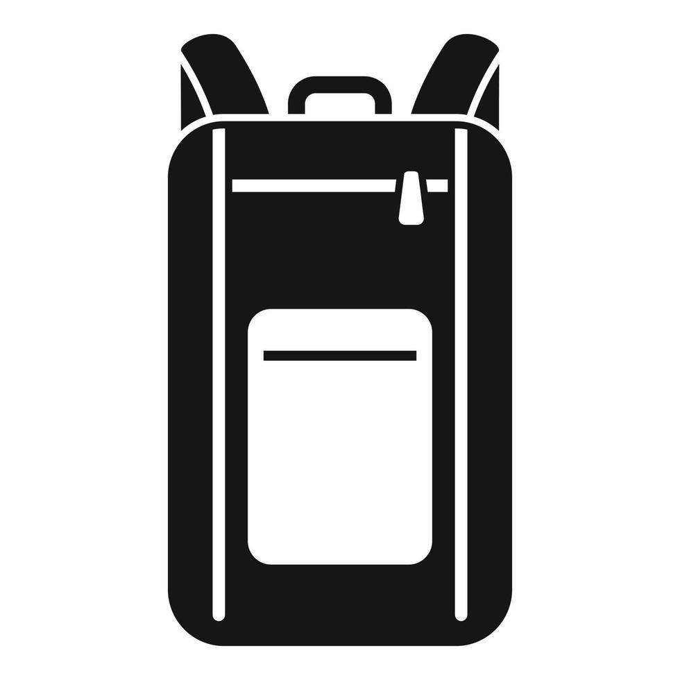 vector simple del icono de la bolsa del ordenador portátil. caso de mochila