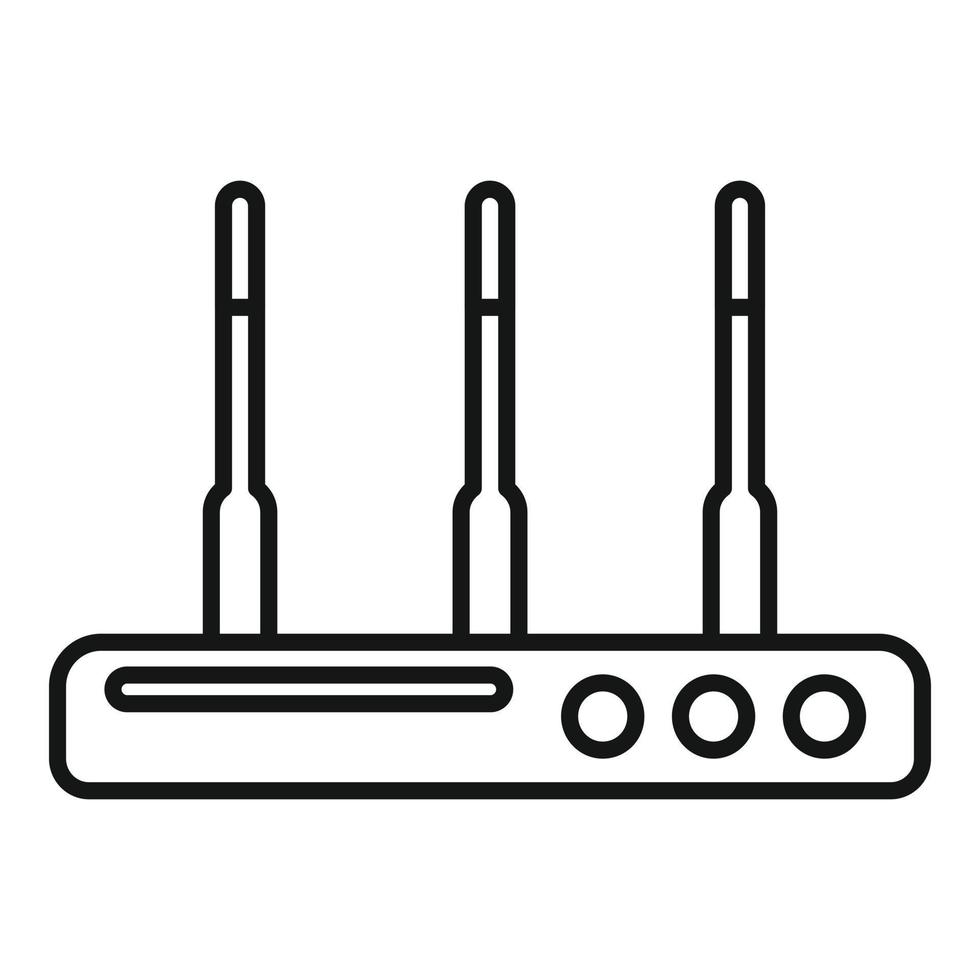 Lan modem icon outline vector. Device hub vector