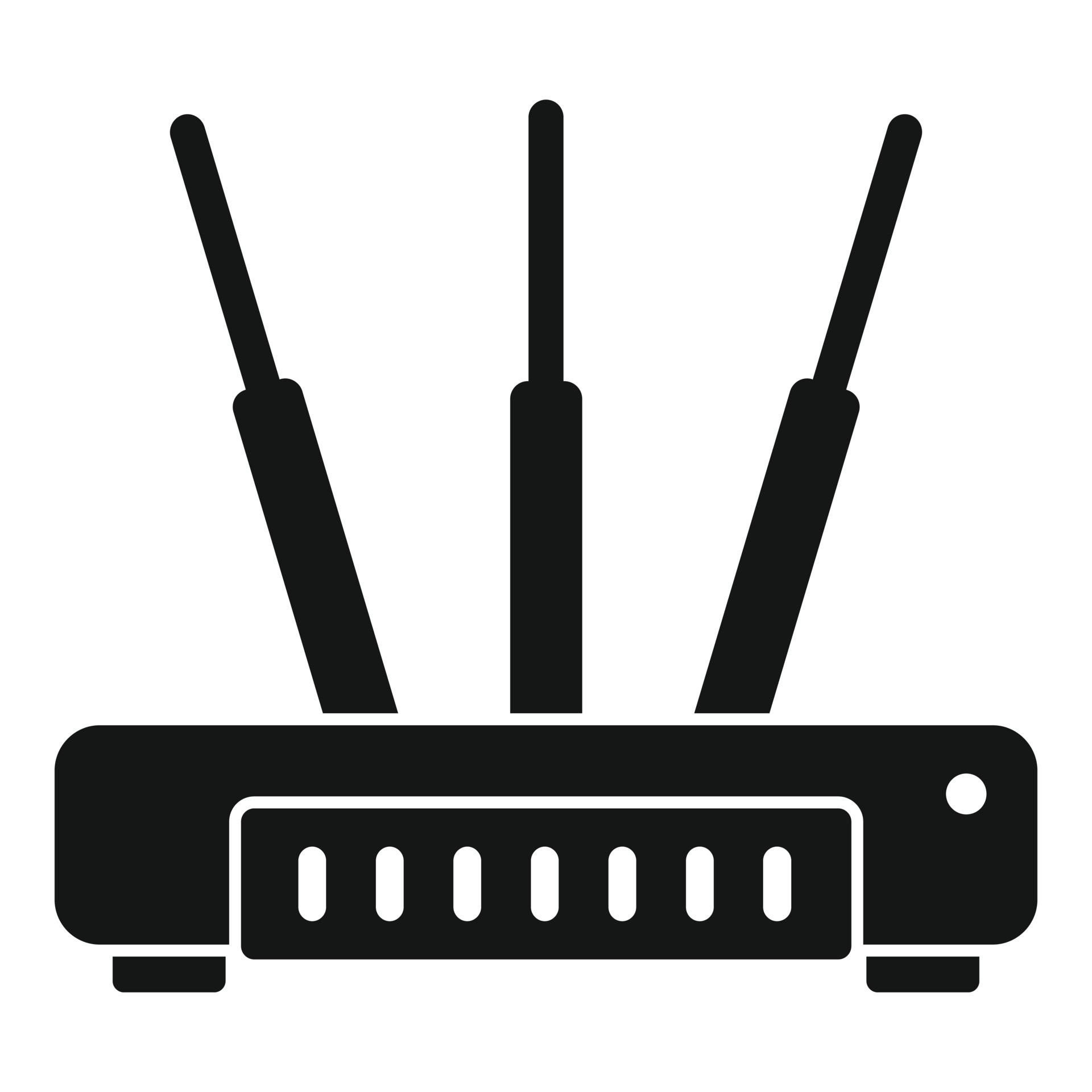 vector simple de icono de módem de computadora. router de wifi 15107719