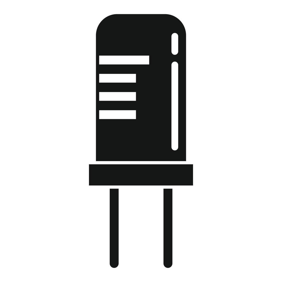 Chip capacitor icon simple vector. Diode component vector