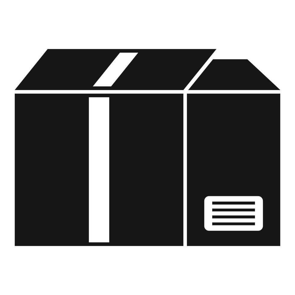 vector simple de icono de caja de cartón. paquete de entrega