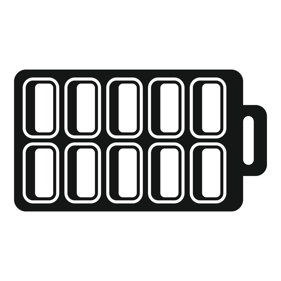 Maker ice cube tray icon simple vector. Water container vector
