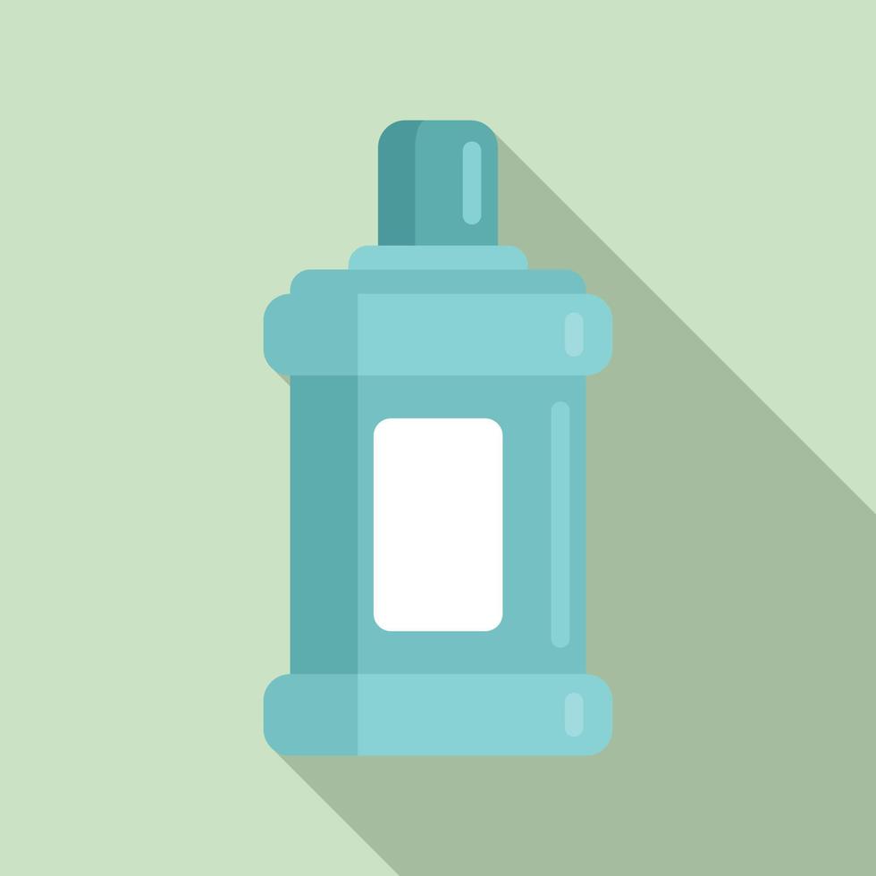 Mouthwash icon flat vector. Tooth boottle vector