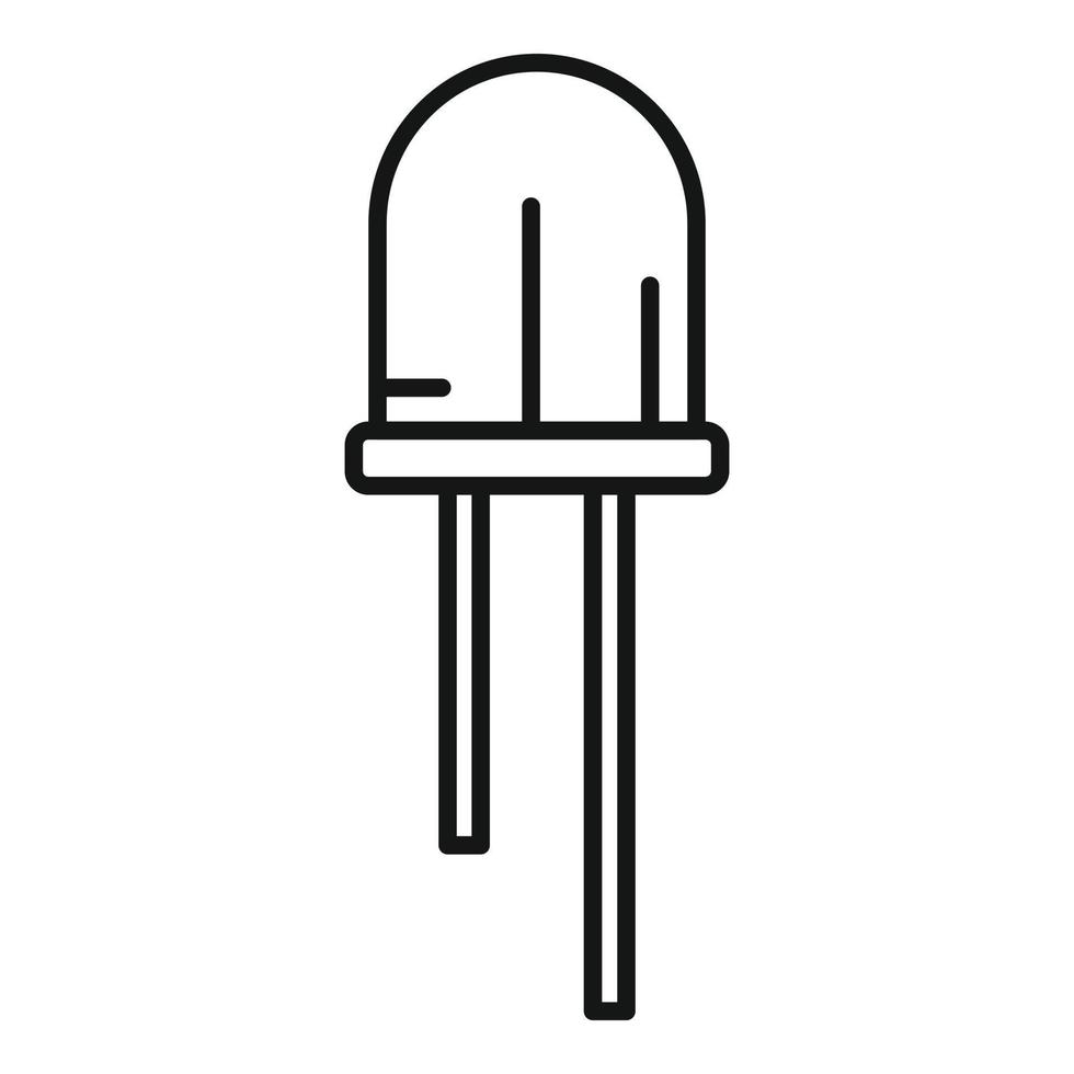 Computer diode icon outline vector. Semiconductor light vector