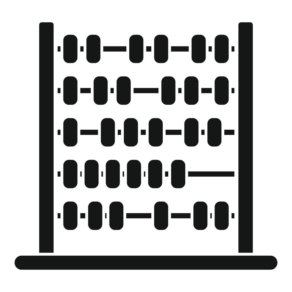 Etching abacus icon simple vector. Math toy vector