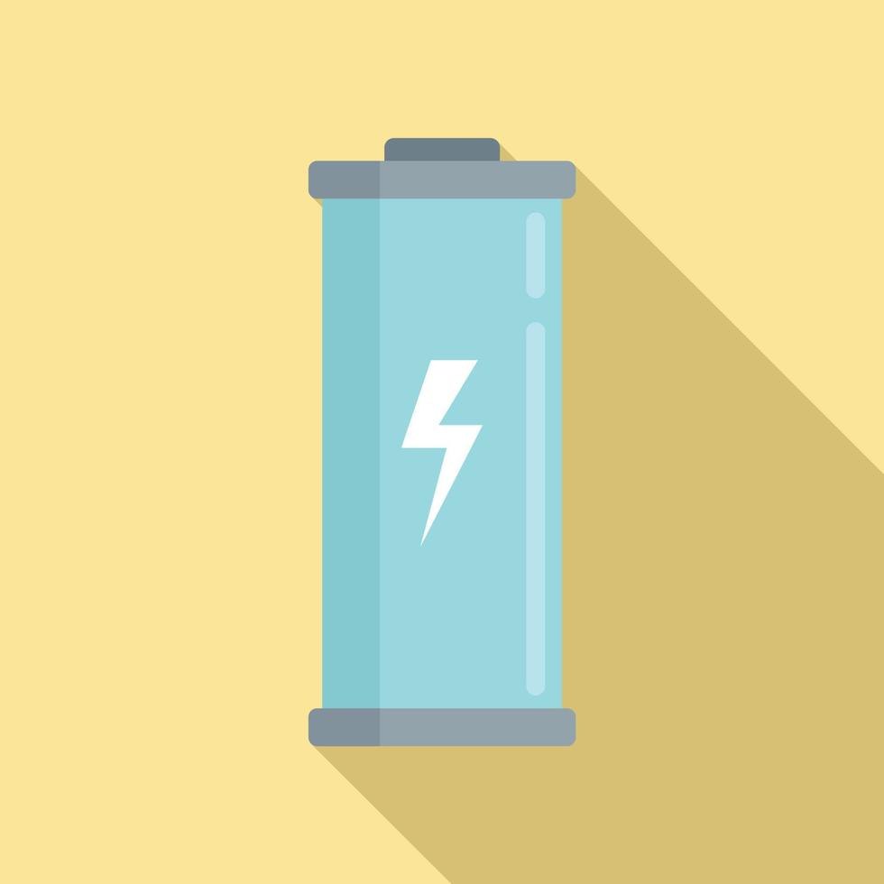 Battery icon flat vector. Full energy vector