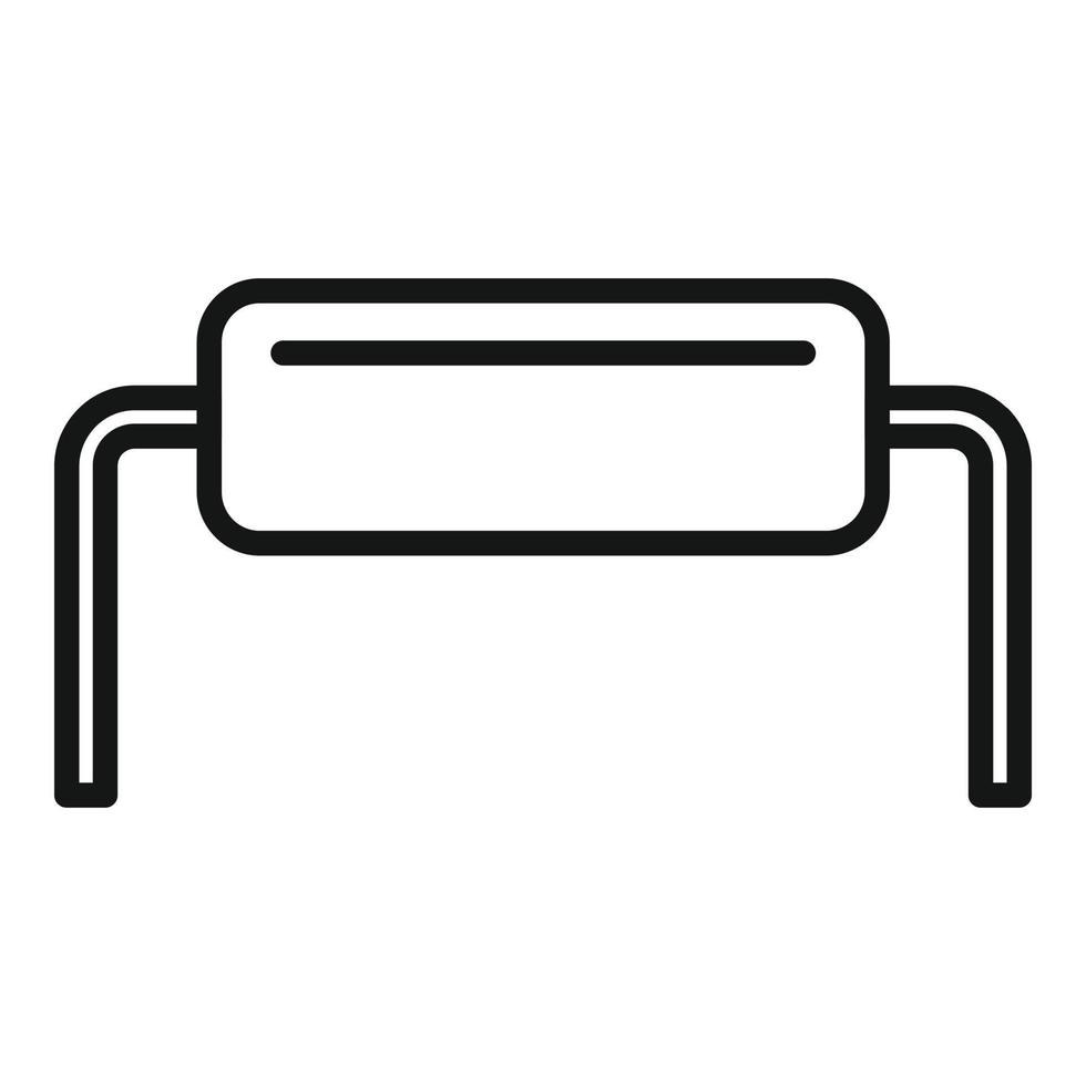 Electronic diode icon outline vector. Electric component vector