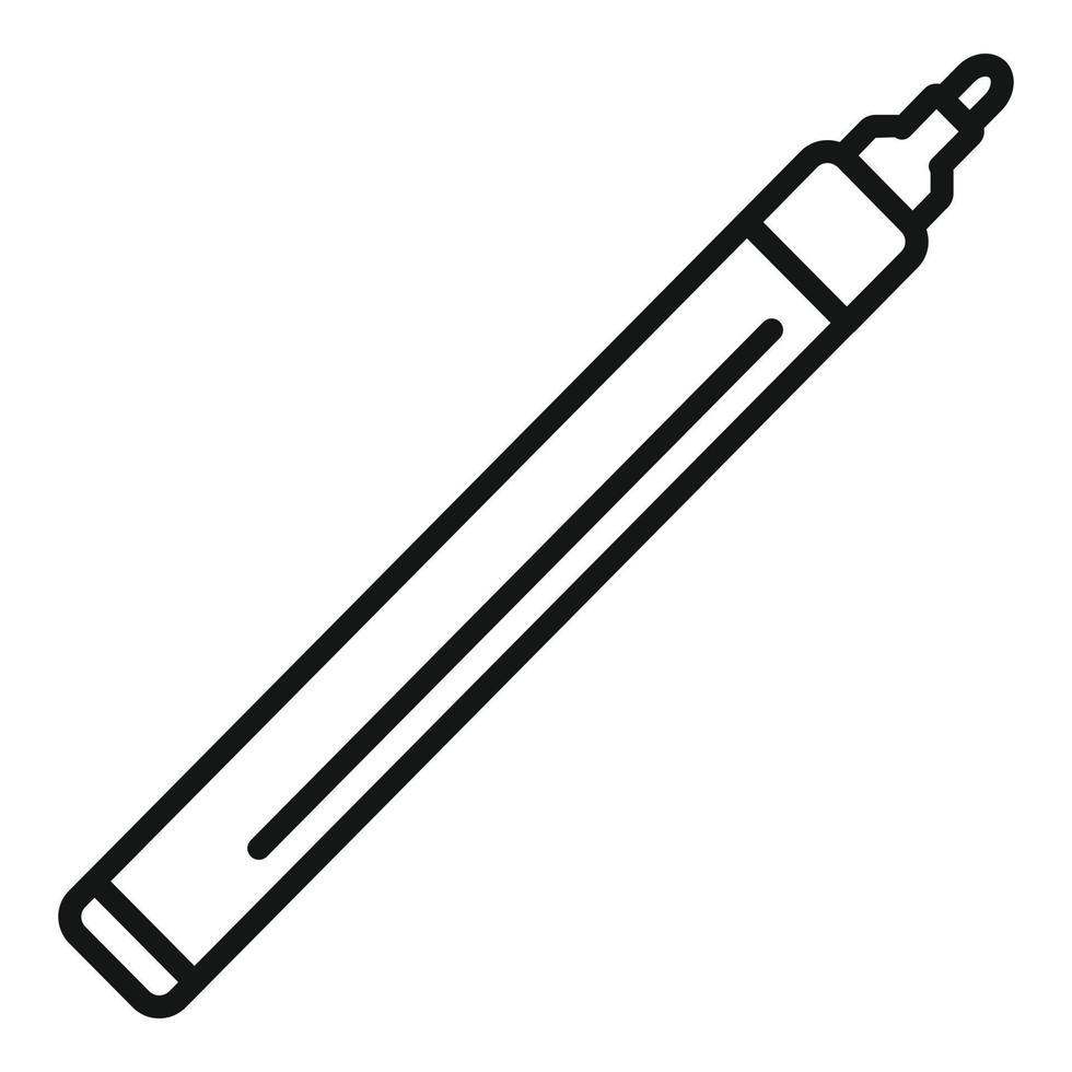 Letter marker icon outline vector. Tool ink vector