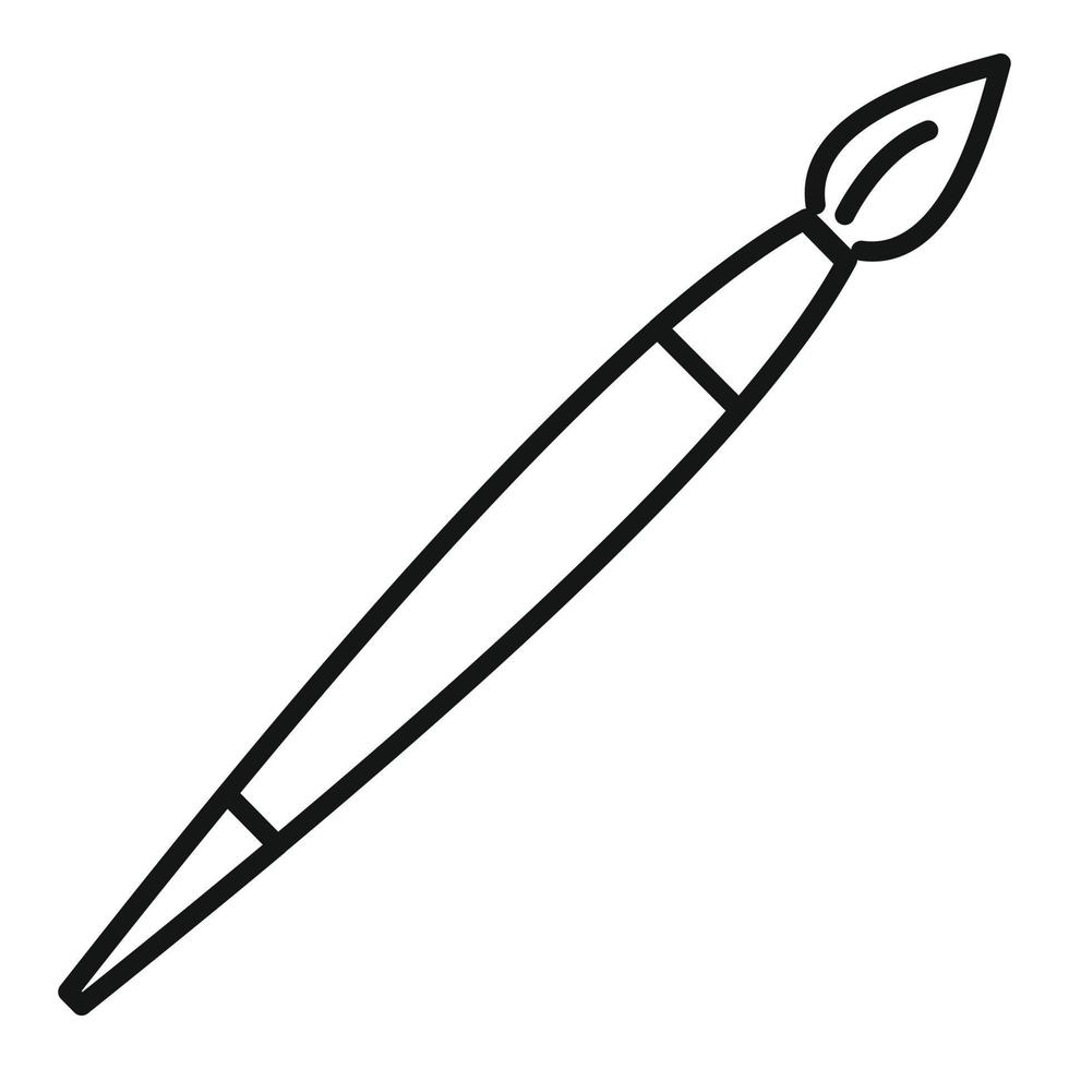 Classic nib icon outline vector. Artist kit vector