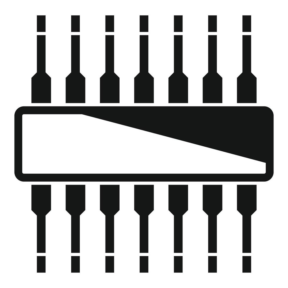 Voltage regulator component icon simple vector. Electric stabilizer vector