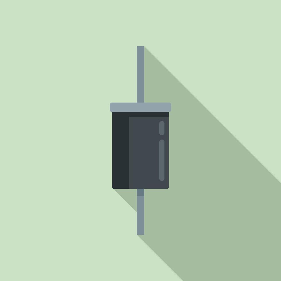 Computer diode icon flat vector. Semiconductor light vector