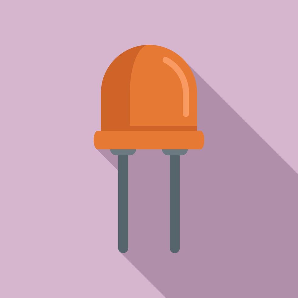Diode element icon flat vector. Electric power vector